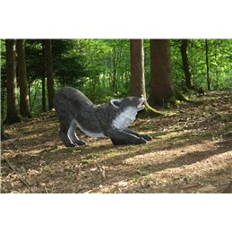 3D Tier Franzbogen Wolf kniend