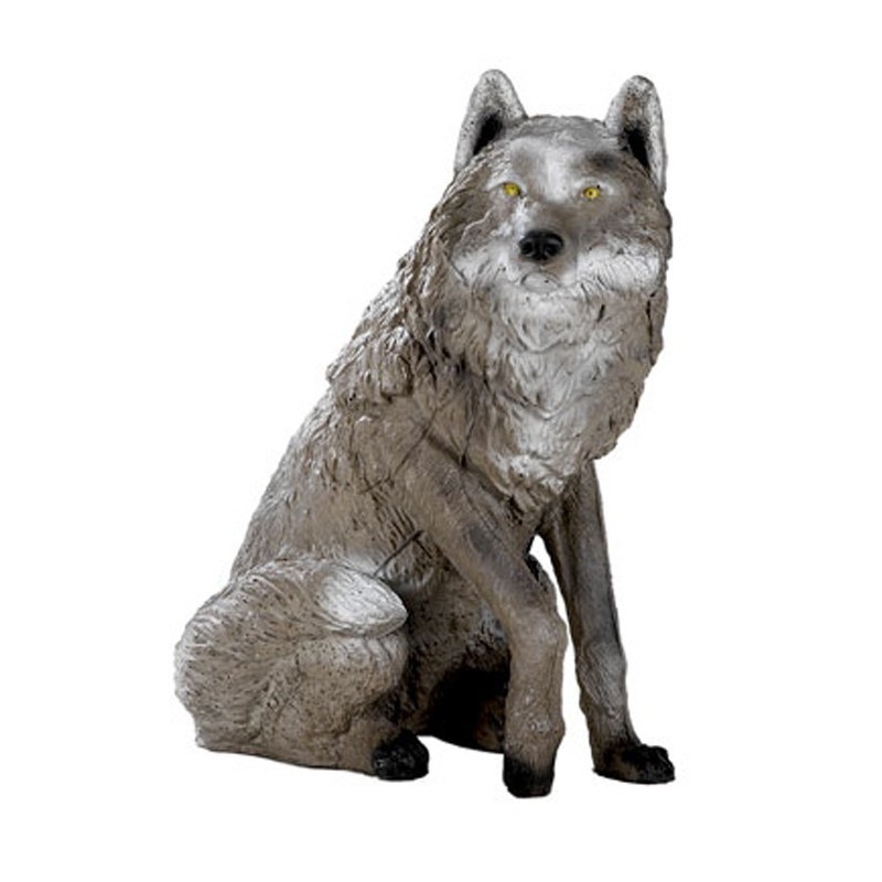 3D Tier Franzbogen sitzender Wolf Premiumschaum