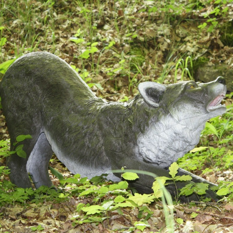 3D Tier Franzbogen Wolf kniend Premiumschaum