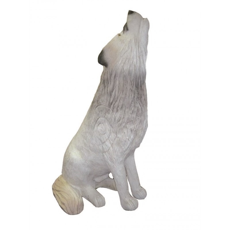 Leitold 3D Tier Wolf weiss sitzend heulend